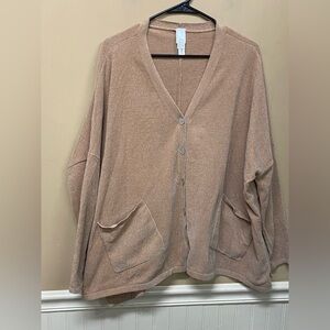 Wynne Lounge Chenille Knit Boxy Oversized Cardigan Size M Marla Wynne